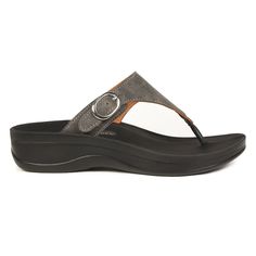 Comfort meets an elegant minimalist staple with Aerothotic’s Shale thong sandals L0817. These arch supportive sandals for women combine support with style in a subtle yet chic way. The adjustable metal buckle on the strap gives it a luxurious touch. Its subdued structure allows your feet to get a perfect hold and maintain its proper grip whenever you step out for a stroll. The inner material of the straps and toe post is composed of soft material that offers a healthy and comfy walking experienc Recovery Sandals, Shale Grey, Flip Flops For Women, Supportive Sandals, Mens Leather Sandals, Target Clothes, Round Toe Heels, Sandals For Women, Comfortable Sandals