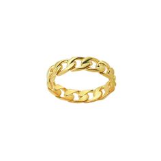 Metal: 18KT gold vermeil and sterling silver Thickness: 3mm Ready to ship! Gold Stackable Rings With Polished Finish In Recycled Gold, Classic Gold Chain Promise Ring, Tarnish Resistant Yellow Gold Plated Chain Ring, Tarnish Resistant Gold Plated Yellow Gold Chain Ring, Tarnish-resistant Yellow Gold Plated Chain Ring, Classic Gold Chain Ring, Tarnish Resistant Gold-plated Rings, Gold Plated Tarnish Resistant Rings, Classic Gold Chain Ring For Gift