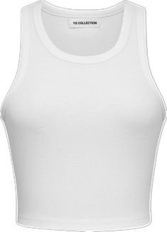 sleeveless crop top vest Sleeveless Crop Top, White Crop Top, Everyday Wear, Crop Top, Fashion Outfits, Crop Tops, How To Wear, White, Clothes