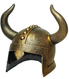 This gold antiqued Viking Helmet made of rubber and PVC. This horned helmet is perfect for cosplay, school events, Viking or Medieval events, theatrical productions, ancient history looks, theme parties, TV watch parties, Halloween and more! Hand Wash Only. This helmet fits most teens and adults. Other Viking, Medieval costumes and accessories are sold separately on our page – subject to availability. Adjustable Costume Accessories For Cosplay Halloween, Adjustable Costume Accessories For Halloween Cosplay, Adjustable Themed Costume Accessories For Cosplay Events, Themed Costume Accessories For Carnival, Themed Costume Hats And Headpieces For Cosplay, Warrior Costume Accessories For Halloween, Warrior Style Costume Accessories For Halloween, Warrior Masks And Prosthetics For Halloween, Themed Adjustable Costume Hats For Cosplay