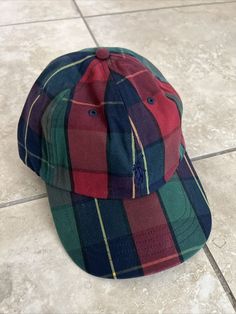 NEW Unisex Authentic Polo Ralph Lauren Hat Checkered Multicolor Cap. Casual Plaid Hat With Curved Brim, Plaid Cap One Size Fits Most, Casual Striped Cap, Striped Cotton Cap, Adjustable Plaid Cap, Casual Striped Adjustable Baseball Cap, Multicolor Casual Hat One Size Fits Most, Casual Green Baseball Cap For Winter, Striped Cotton Casual Hat