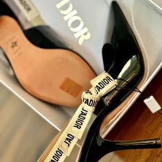 Brand New - Never Worn With All Original Tags Black Patent Leather Luxury Slingback Pumps, Black Luxury Patent Leather Slingback Pumps, Luxury Black Patent Leather Slingback Pumps, Designer Patent Leather Slingback Pumps, Dior Strap, Dior Shoes, Heels Pumps, Slingback Pump, Heels Shoes