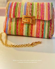 A unique Colorful handmade Crossbody bag, shoulder bag with gold. Boho purse, vintage handmade shoulder bag Rectangular Woven Straw Bag, Trendy Woven Bags As Fashion Accessory, Trendy Straw Shoulder Bag As Gift, Trendy Straw Shoulder Bag For Gift, Trendy Handmade Straw Bag, Trendy Woven Clutch Shoulder Bag, Handmade Multicolor Crochet Clutch Bag, Chic Multicolor Crochet Tote Bag, Chic Handwoven Multicolor Bag