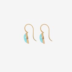 Details Nikolle Radi 18k yellow gold & small oval turquoise earrings with platinum bezel. The stones measure approximately 3/8" x 5/16" & the earrings measure 7/8" from the top of the ear wire to the bottom of the earring. - 18k yellow gold - platinum - turquoise - total length 7/8" - each earrings weighs 1.87g The Ear, Turquoise Earrings, Gold Platinum, Ear Wire, Platinum, Yellow Gold, Turquoise, Drop Earrings, Stone