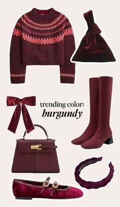 Burgundy is the color of the season! Refresh your wardrobe with the trendiest shades of burgundy outfits and accessories, including burgundy boots, stylish purses, and cozy sweaters. Whether you're going for a sleek, professional look or a more casual, comfy outfit, burgundy brings the perfect balance of warmth and elegance to any winter style. Shop now for your seasonal burgundy essentials!