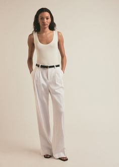 white linen White Linen Pants, Linen Pant, European Vacation, The Low, White Pants, Linen Pants, White Linen, Classic White, Linen Blend