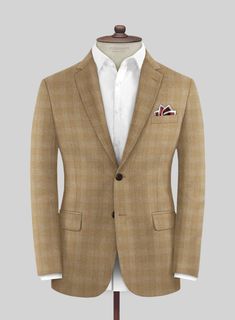 Look your best with our Italian Ainero Mocha Wool Jacket, which offers a timeless outfit to wear all year round. Crafted from pure merino wool, it allows you to show off your style wherever you go. The classic brown checks transition easily from casual to party attire, making it a versatile addition to your wardrobe. 
 
Look features a 2 button jacket with notch lapels, f aux horn brown  buttons, single vent and two cuff buttons.  You can change the look during customization if required. 
 
 Lin Timeless Plaid Outerwear With Welt Pockets, Luxury Plaid Tweed Jacket With Long Sleeves, Luxury Plaid Long Sleeve Tweed Jacket, Luxury Plaid Long Sleeve Sport Coat, Luxury Long Sleeve Plaid Tweed Jacket, Tailored Brown Suit With Long Sleeves, Brown Fitted Business Sport Coat, Fitted Brown Sport Coat For Business, Semi-formal Long Sleeve Brown Blazer