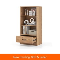 in stock Ladder Bookshelf With Drawer, Shelf With Drawers, Display Bookshelf, Bookshelf Storage, Pull Out Drawers, Bookcase Storage, Large Drawers, Open Storage, Storage Organizer