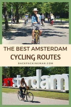 the best amsterdam cycling routes with text overlay