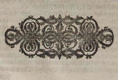 an old black and white photo of a decorative design on linen fabric, probably from the late 19th century