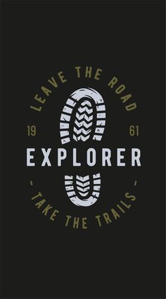 the logo for an outdoor trail that says leave the road explorer, take the trails