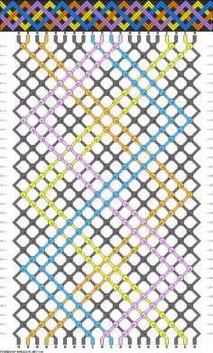 a cross stitch pattern with different colors