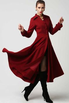 Dress Coat Outfit, Mod Clothing, Ladies Coats, Womens Dress Coats, Princess Coat, Wool Winter Coat, Womens Coats, Long Winter Coats, Maxi Coat