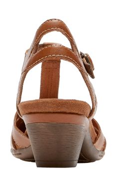 Crafted from sumptuous burnished leather, an airy, versatile sandal features delicate contrast stitching, pretty woven straps and an adjustable buckle closure for a custom fit. Style Name:Rockport Cobb Hill 'Aubrey' Sandal. Style Number: 966400. Leather Sandals With Penny Strap, Leather T-strap Sandals With Buckle Closure For Spring, Adjustable Open Heel T-strap Leather Sandals, Adjustable Leather T-strap Sandals With Leather Footbed, Casual Leather T-strap Sandals With Buckle Closure, Adjustable Leather Strap Sandals, Leather Sandals With Penny Strap For Spring, Brown Leather Sandals With Penny Strap, Brown Leather T-strap Sandals With Buckle