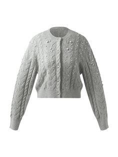 -Wool-mohair blend fabric -With pearls -Washable Discover the elegance of our luxurious mohair blend cardigan, designed for effortless sophistication. Indulge in the plush gray melange texture, adorned with elegant pearl accents. Its inverted trapezoidal silhouette effortlessly enhances your figure. This cardigan is not just an accessory; it's a statement of timeless charm and grace.Mohair Blend Pearl Women CardiganGoodsNo: 1C9R6J0B0• Fit Type: Fit• Elastic: Non-elastic• Thickness: ModerateMater Elegant Gray Sweater For Fall, Elegant Long Sleeve Gray Cardigan, Modern Cheongsam, Long Sleeve Short Dress, Dresses By Length, Sleeves (women), Black White Red, Outerwear Coats, Party Fashion