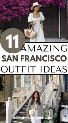 What To Wear In San Francisco: 11 Everyday Outfits - The Wandering Girl San Francisco Spring Outfit Ideas, San Francisco Outfits Spring, San Francisco Summer Outfit, San Francisco Outfit, Cruise Outfit Ideas, San Francisco Street Style, What To Wear In London, Sf Fashion, Laid Back Outfits