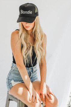 Beach Foam, Face Poses, Women Trucker, Black Trucker Hat, Cap Girl, Studio Poses, Hat Custom, Hat For Women, Black Hat