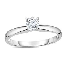 Take her breath away with this exquisite diamond engagement ring. Crafted in 14K white gold, this scintillating choice showcases a sparkling 1/3 ct. diamond solitaire in a timeless four-prong setting atop a polished shank. Certain to be adored, this magnificent engagement ring is buffed to a brilliant luster. Diamond Aesthetic, Solitare Engagement Rings, Aesthetic Engagement, Rose Gold Black Diamond, Engraved Wedding Rings, Leaf Engagement Ring, Emerald Ring Gold, Moonstone Engagement, Moonstone Engagement Ring