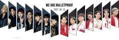 the poster for we are bulletproof is shown in black and white, with multiple images of young men