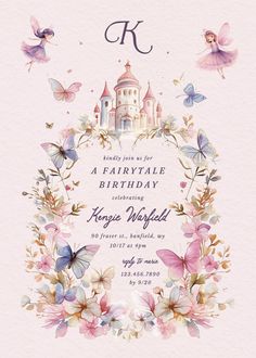 Whimsical wings - birthday invitation  #invitations #printable #diy #template #birthday #party