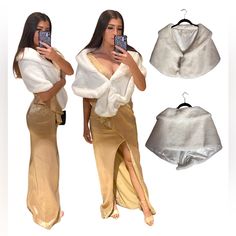 This Is An Amazing Shoulder Shawl For Weddings Are Special Events To Keep You Warm And Elevate Your Outfit. It Is An Amazing Condition And Ready For A New Home.. Fur Shoulder Wrap, Shoulder Shawl, Shoulder Wrap, Cream White, Special Events, New Home, Shawl, Faux Fur, Jackets For Women