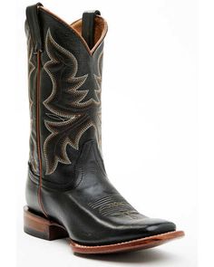 Shyanne Womens Mae Western Boots - Broad Square Toe, Black Black Square Toe Boots, Cowgirl Boots Square Toe, Cowgirl Boots Square Toed, Black Cowgirl Boots, Western Embroidery, Square Toe Western Boots, Modern Cowgirl, Cowboy Boots Square Toe, Womens Cowgirl Boots