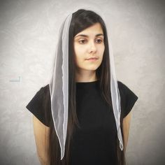 Etsy - Shopping Cart Veil Christian, Fall Hijab Outfits, Christian Veil, Christian Veils, Catholic Veil, Veil Mantilla, Scarf Head Wrap, Hijab Dress Party, Jersey Scarf