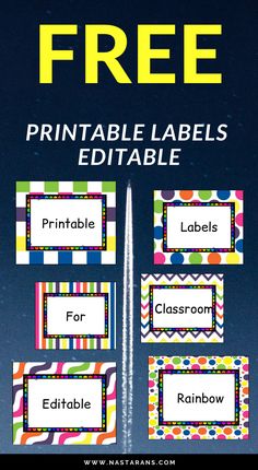 free printable labels for classroom use