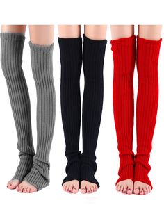 PRICES MAY VARY. What you will receive: the package contains 3 pairs of women's winter over knee footless socks in different colors, you can choose socks of the right color to match your outfit, 3 pairs of over knee footless socks can meet your replacement needs in winter Multiple uses: warm thigh-highs socks can be worn in a variety of ways, you can wear them at home, outdoors, or wear them while practicing dance yoga and role-playing, warm thigh-highs socks can be worn with mini skirts, shorts Long Leg Warmers, Thigh High Sock, Dance Yoga, Knit Leg Warmers, Long Coats, Female Friends, Socks And Hosiery, Long Legs, Role Playing