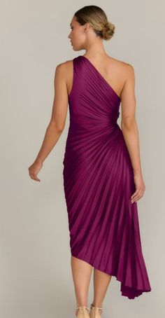 Color: Purple About this product: Asymmetric pleated dress One size Made in Italy Fabric: 100% polyester Care Instructions: Hand wash FINAL SALE Sleeveless Pleated Asymmetrical Dress For Formal Occasions, Sleeveless Pleated Asymmetrical Dress For Formal Events, Pleated Cocktail Dress With Asymmetrical Neckline, Pleated Asymmetrical Hem Party Dress, Asymmetrical Pleated Midi Dress For Formal Occasions, Pleated Party Dress With Asymmetrical Hem, Fitted Asymmetrical Pleated Midi Dress, Formal Pleated Asymmetrical Midi Dress, Asymmetrical Pleated Fitted Midi Dress