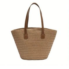 An Exquisite Khaki Straw Tote Bag, Meticulously Crafted From Natural Fibers. This Eco-Friendly Accessory Combines Style And Sustainability, Making It The Perfect Choice For Conscious Fashion Enthusiasts. With Its Spacious Interior And Sturdy Construction, This Bag Effortlessly Blends Functionality With A Touch Of Bohemian Charm. Whether You're Heading To The Beach Or Strolling Through The City, Our Straw Tote Bag Is A Versatile And Timeless Addition To Your Vacation Or Daily Wardrobe. This Tote Khaki Straw Bag With Large Capacity, Summer Khaki Bag With Double Handle, Everyday Use Khaki Straw Tote Bag, Khaki Straw Tote Bag For Everyday Use, Summer Khaki Straw Bag For Everyday Use, Khaki Straw Bag For Everyday Summer Use, Khaki Shoulder Bag With Large Capacity For Vacation, Large Capacity Khaki Shoulder Bag For Vacation, Khaki Large Capacity Shoulder Bag For Vacation