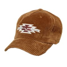 Style number: UHA0000146-CAM. Camel brown corduroy hat. Western Aztec embroidery. Adjustable snapback. Curved bill. 5 panels. OSFA. Brown Winter Trucker Hat, Brown Dad Hat For Streetwear, Brown Snapback Dad Hat For Streetwear, Brown Dad Cap For Streetwear, Winter Brown Flat Bill Baseball Cap, Brown Corduroy Hat For Outdoor, Adjustable Brown Dad Hat For Streetwear, Brown 5-panel Winter Hat, Brown Corduroy Flat Brim Hat