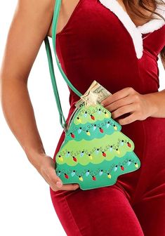 Christmas Purse, Holiday Handbag, Purple Christmas Tree, Addams Family Costumes, Minnie Mouse Costume, Cute Christmas Tree, Purple Christmas, Grinch Stole Christmas