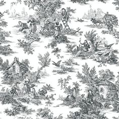 black and white toiler print fabric with a ruler on the bottom right side