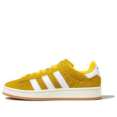 adidas originals Campus 00s HR1466 (SNKR/Skate/Unisex/Low Top/Non-Slip/Wear-resistant) Yellow Adidas Sneakers Sporty Style, Yellow Sporty Skate Shoes With Gum Sole, Urban Yellow Sneakers With Gum Sole, Yellow Urban Sneakers With Gum Sole, Sporty Yellow Skate Shoes With Vulcanized Sole, Yellow Skate Shoes With Rubber Sole For Streetwear, Urban Yellow Skate Shoes With Rubber Sole, Yellow Sporty Skate Shoes With Vulcanized Sole, Yellow Sporty Skate Shoes With Rubber Sole