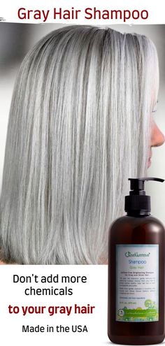 Brighter, healthy-looking hair is made possible with hair loving Avocado, Pomegranate and Black Currant Seed oils. Gray Hair Shampoo, Gray And Silver Hair, Shampoo For Gray Hair, Grey Hair Transformation, Silver Blonde Hair, Blonde Hair Color Ideas, Seed Oils, Silver Grey Hair, Natural Gray Hair