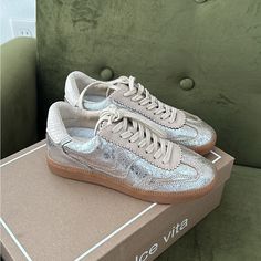 Brand New (Never Worn) Size 5 Dolce Vita Sneakers, 2024 Aesthetic, 2024 Wishlist, Leopard Sneakers, Silver Sneakers, Juicy Couture Charms, Tan Woman, Dolce Vita Shoes, Platform Sneaker