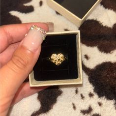 10kt Gold Nugget Ring Real Gold Size: 6 New Nugget Rings, Nugget Rings Gold Mexican, Promise Rings Gold, Heart Nugget Ring, Elegant Gold Nugget Ring, Heirloom Gold Nugget Ring, Gold Nugget Jewelry, Gold Nugget Ring, Quinceanera Nails