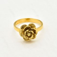 Gold Vintage Flower Ring design made of Gold Vermeil ☞ thickest 18k Gold Plating on top of Solid 925 Sterling Silver ☞ made to last. Click here for ☞ Matching PendantClick here for ☞ Matching Earrings Details:• Gold Flower Ring• Dimensions: Band width ≈ 2.2mm, thickness ≈ 1.2mm• 18K Gold VermeilSKU 1097 14k Gold Rose Flower Ring Gift, Yellow Gold Rings With Rose Design For Gift, Gold Flower Ring With Rose Design, Gold Rose Design Flower Ring, Yellow Gold Flower Ring With Rose Design For Anniversary, Gold Rings With Rose Design For Anniversary, Anniversary Gold Rings With Rose Design, Anniversary Yellow Gold Flower Ring With Rose Design, Classic Gold Flower Ring