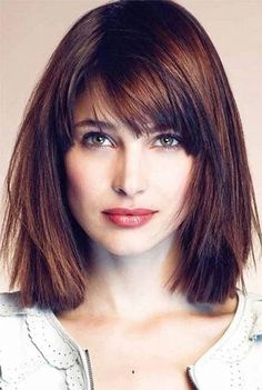 Bangstyle Hair, Bob Lung, Medium Length Hair Straight, Long Bobs, Square Face Hairstyles, Bangs With Medium Hair, Bob Haircut With Bangs, Lob Haircut, Square Face