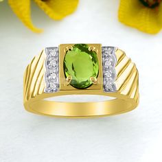 NATURAL PERIDOT GEM RING WEDDING BAND GIFT AND MEMENTOS Item Description:- MATERIAL-Silver METAL PURITY- 925 Sterling Silver GEMSTONE- Peridot Gemstone GEMSTONE COLOR- Green GEMSTONE SHAPE- Oval GENDER- Female, Male BIRTHSTONE- August JEWELRY TYPE- Ring HEALING PROPERTIES OF GEMSTONE- Healing with Peridot It Alleviates jealousy, resentment, spite, bitterness, irritation, hatred, and greed. Reduces stress, anger, and guilt. Peridot opens our hearts to joy and new relationships. It enhances confidence and assertion, motivating growth and change.  Peridot is believed to bring good health, restful sleep and peace to relationships by balancing emotions and mind. This friendly bright green stone also has the uncanny ability to inspire eloquence and creativity; it also brings delight and good che August Jewelry, Peridot Mens Ring, Peridot Gemstones For Anniversary, May Birthstone, Round Green Peridot Gemstones, Oval Multi-stone Peridot Gemstones, Elegant Multi-stone Peridot Gemstones, Female Male, Gem Ring, Ring For Men