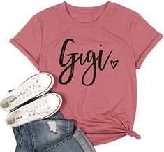 Diy Tops For Women, Shirts For Grandma, Godmother Shirts, Diy Tops, Cute Workout Outfits, Heart Graphic, Cute Heart, Trendy Tshirts