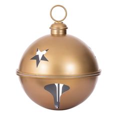 a golden metal object with a star on it