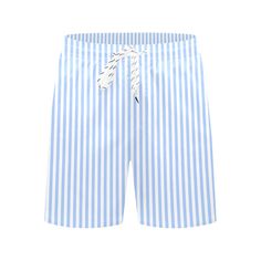 Blue Striped Men Swim Trunks - the perfect beach buddy for any self-respecting water lover! These mid-length shorts are designed for maximum style and comfort, whether you're catching some waves, lounging in the sun, or playing beach volleyball. With front and back pockets, you'll have plenty of space for your sunscreen, phone, and other essentials, while the mesh lining and drawstring ensures a snug and secure fit.FEATURES:- Type: 100% Polyester, for men, casual shorts, All-Over Printing.- Desi Beachy Swim Trunks With Built-in Shorts, Blue Short-length Swim Trunks For Summer, Blue Swim Trunks With Built-in Shorts For Beach, Blue Summer Swim Trunks With Built-in Shorts, Blue 4-way Stretch Swim Trunks For Beachwear, Beach Wardrobe, Mid Length Shorts, Swimwear Shorts, Beach Volleyball