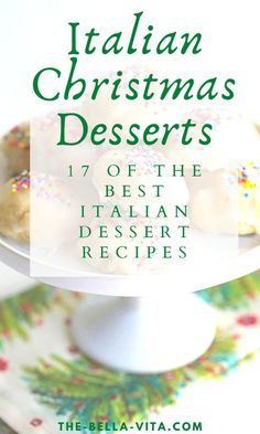 italian christmas desserts on a white plate