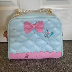 Gorgeous Disney Bag. No Wear, Never Used. Long Strap Included. See Interior Lining With 70th Anniversary Design Blue Disney Bags For Gifts, Anniversary Design, Girly Clothes, Disney Loungefly, Loungefly Bag, Barbie Stuff, Disney Bag, 70th Anniversary, Barbie Party