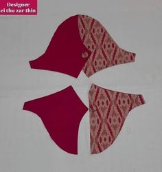 two pieces of fabric are cut out to look like they have been made into an ornament