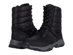 The North Face Thermoball Boot Zip-Up - Men's Shoes : TNF Black/Zinc Grey : Take on the winter snow in these North Face Thermoball Boot Zip-Up. Features pull-on entry with laced and zippered closure. Rounded toe style. Crafted in Vietnam. Imported. Leather and textile upper. Textile lining and insole. Synthetic outsole. Measurements: Heel Height: 1 1 2 in Weight: 1 lb 2 oz Circumference: 12 1 2 in Shaft: 7 1 2 in Product measurements were taken using size 8, width D - Medium. Please note that me Black Nylon Waterproof Boots For Winter, Weatherproof Nylon Boots For Cold Weather, High-top Insulated Waterproof Nylon Boots, Functional Waterproof Winter Boots For Cold Weather, Waterproof Nylon Boots For Cold Weather, Insulated High-top Waterproof Nylon Boots, Insulated High-top Nylon Waterproof Boots, Insulated Nylon Boots For Cold Weather, Gore-tex Waterproof Boots For Winter Cold Weather