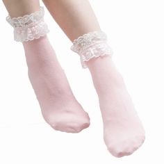 Your dream girly socks! StretchyComfortable Pink Knee-high Socks For Spring, Trendy Pink Knee-high Socks For Spring, Cute Soft Pink Socks, Cute Pink Spring Socks, Pink Sweet Socks For Spring, Girly Socks, Princess Couture, Micro Pig, Pink Core