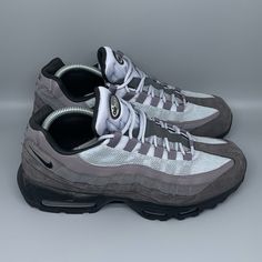 Thank You For Visiting Selling Monster1! Nike Air Max 95 Shoes Men’s Sz 8.5 / Women’s Sz 10 Style #At9865-008 Color: Anthracite Black Condition: Preowned, No Box. *Used And Sold “As Is” *No Rips Or Tears *Original Insoles *Smoke Free Home *Photos Are Of The Actual Product. *Please Review Photos To Ensure You Know What You Are Purchasing. Check Nike.Com For Sizing Questions. *Packaged With Care *Ships In 1 Business Day *Buy With Confidence. *Always Accepting Reasonable Offers! *We List New Items Nike Gray Sneakers With Air Max Cushioning, Nike Air Max Gray Sneakers, Gray Custom Sneakers With Air Max Cushioning For Sports, Nike Custom Gray Sneakers For Light Sports, Nike Gray Sneakers With Air Cushioning, Gray Nike Air Max Low-top For Streetwear, Gray Low-top Nike Air Max For Streetwear, Gray Lace-up Sneakers With Air Max Cushioning, Gray Nike Air Max Low-top With Cushioning